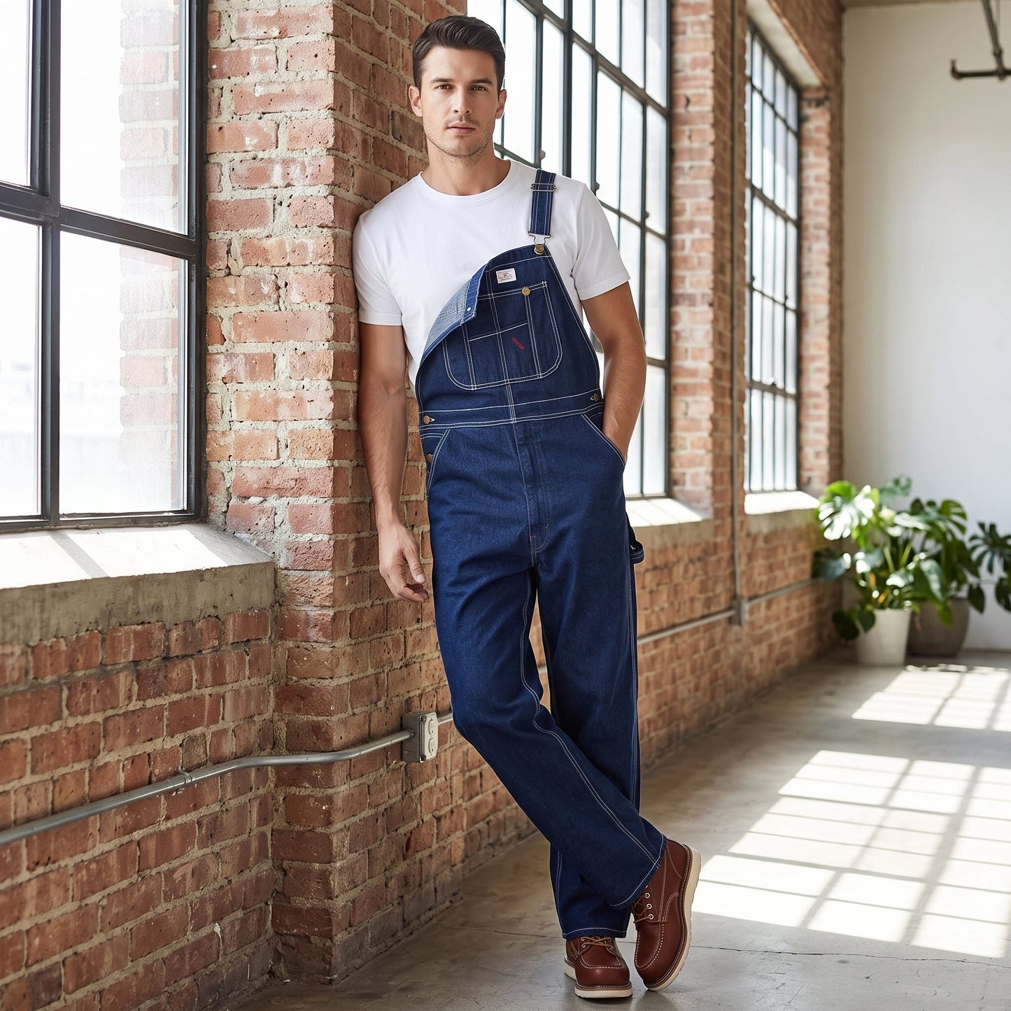 🏆𝐎𝐟𝐟𝐢𝐜𝐢𝐚𝐥 𝐁𝐫𝐚𝐧𝐝 𝐒𝐭𝐨𝐫𝐞Men’sDurable Denim Bib Overalls with Adjustable Shoulder Straps & Multi‑Purpose Utility Pockets